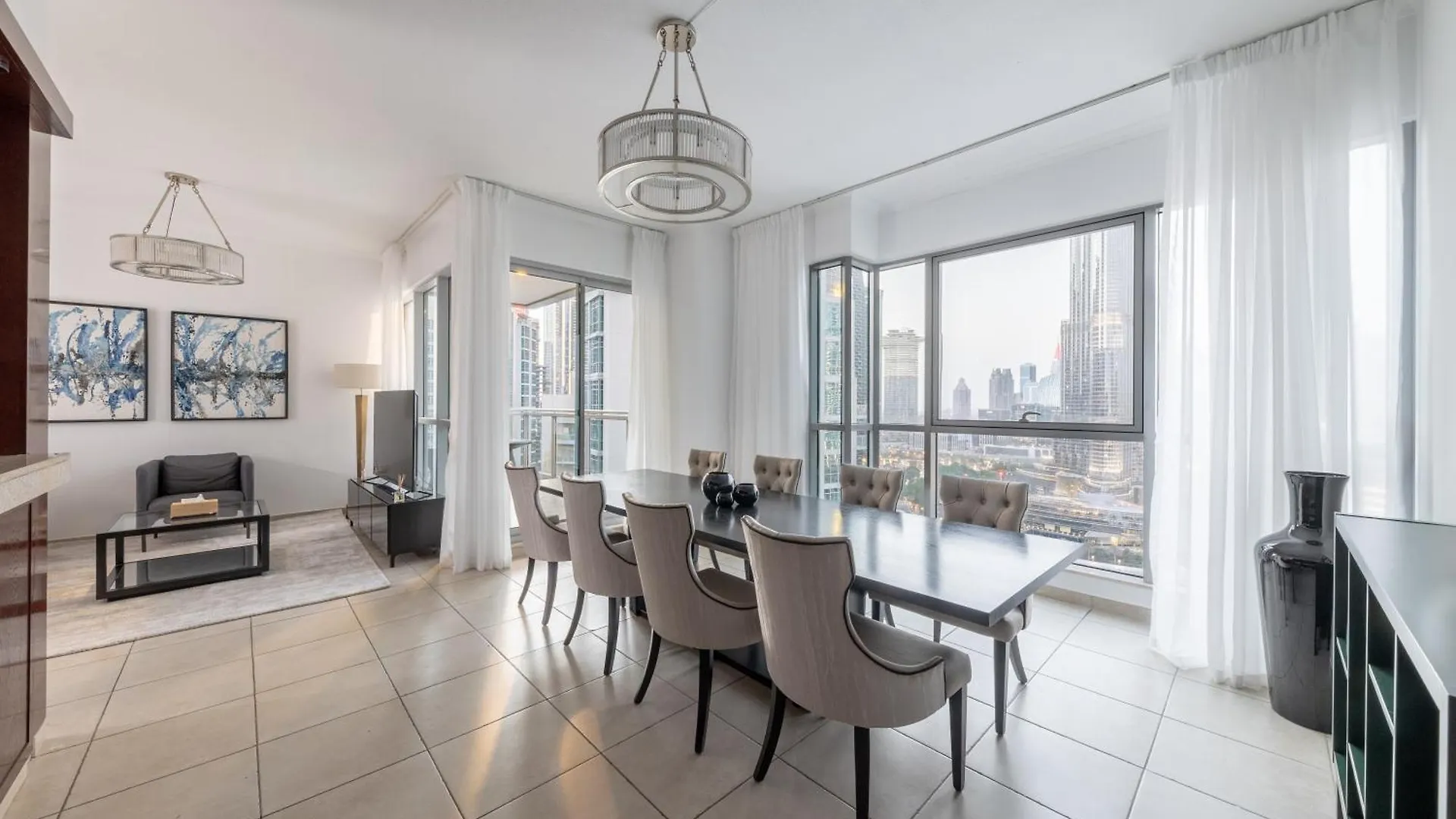 Burj And Fountain View 3Br Plus Maids Дубай Апартаменты